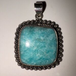 Amazonite Pendant 925 sterling silver